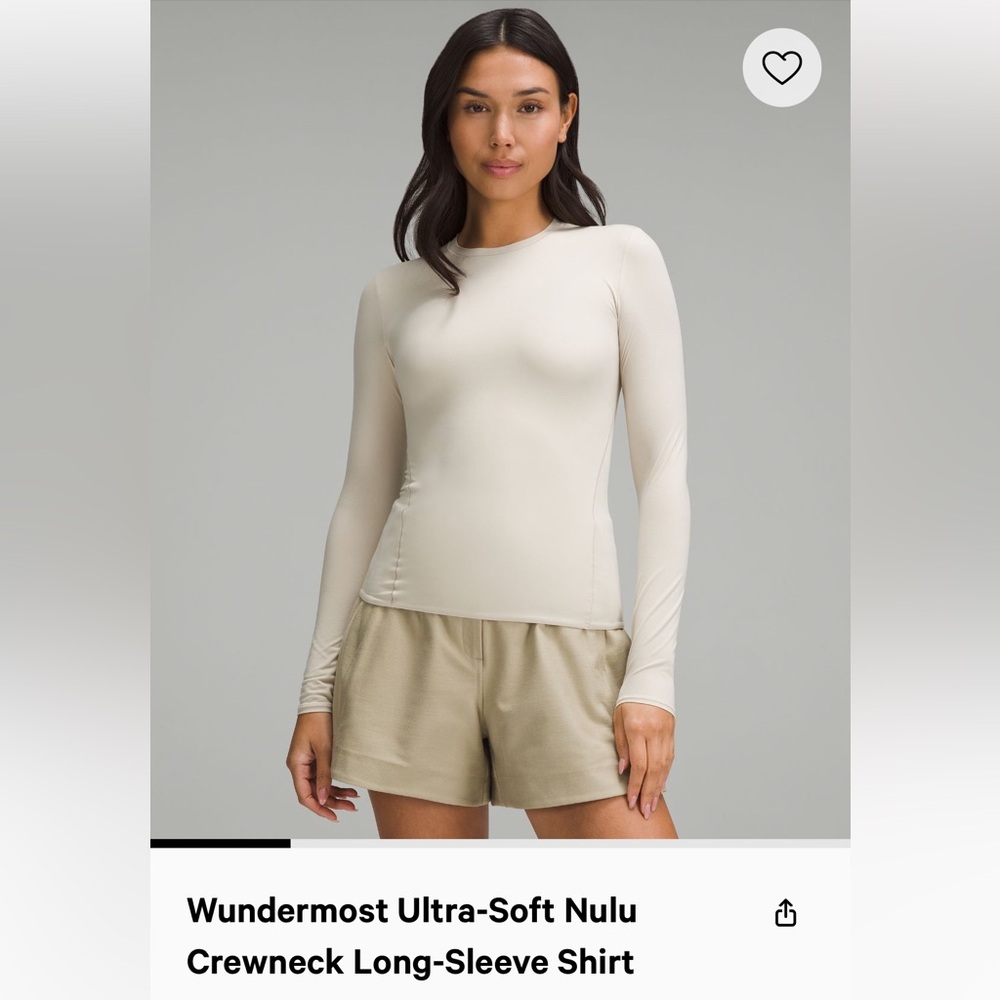 Lululemon wundermost nulu crewneck long sleeve M